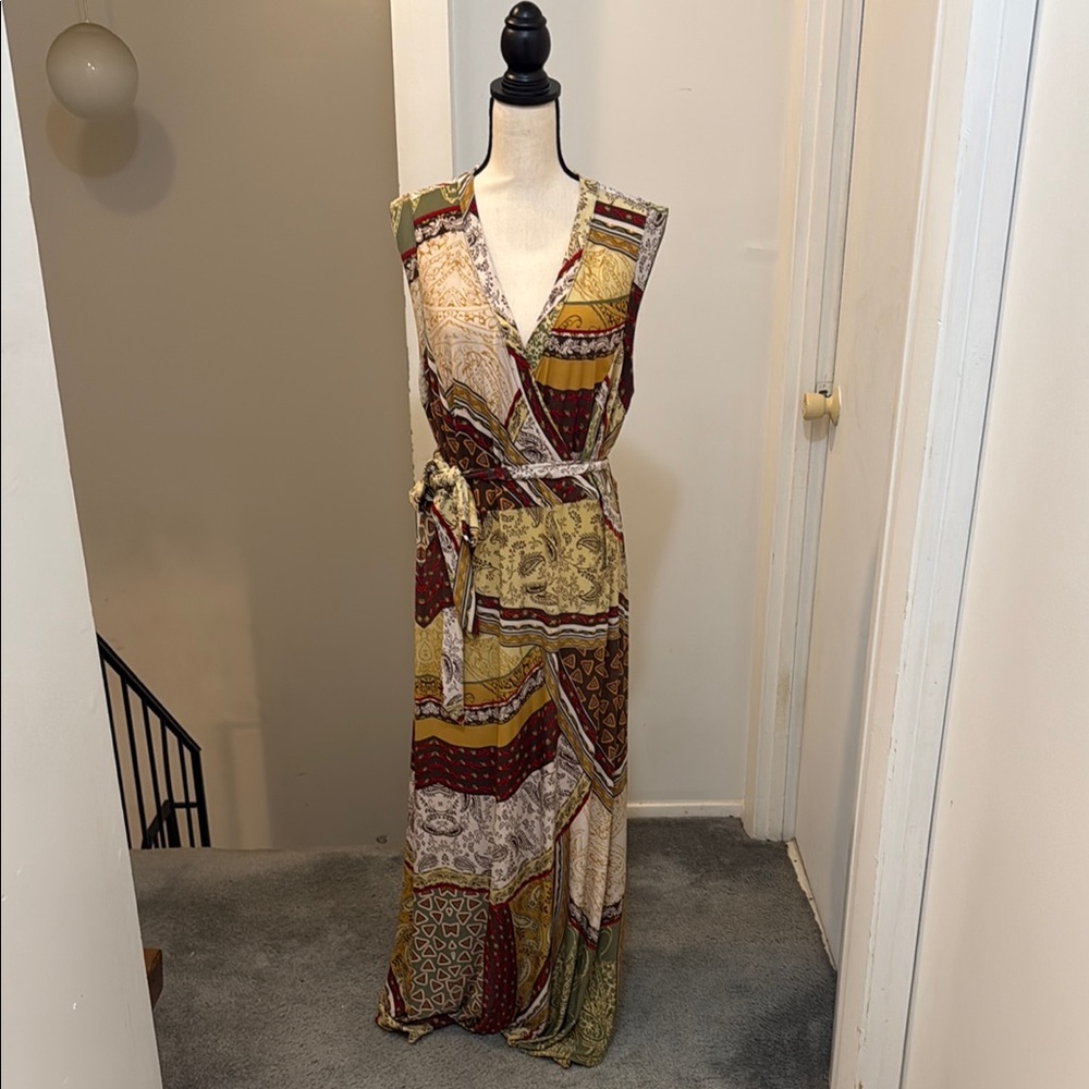 Mlle Gabrielle Multicolor Patchwork Maxi Dress - image 1